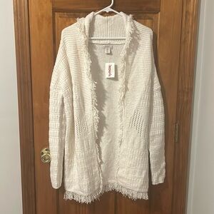 Sincerely Jules White Fringe Cardigan